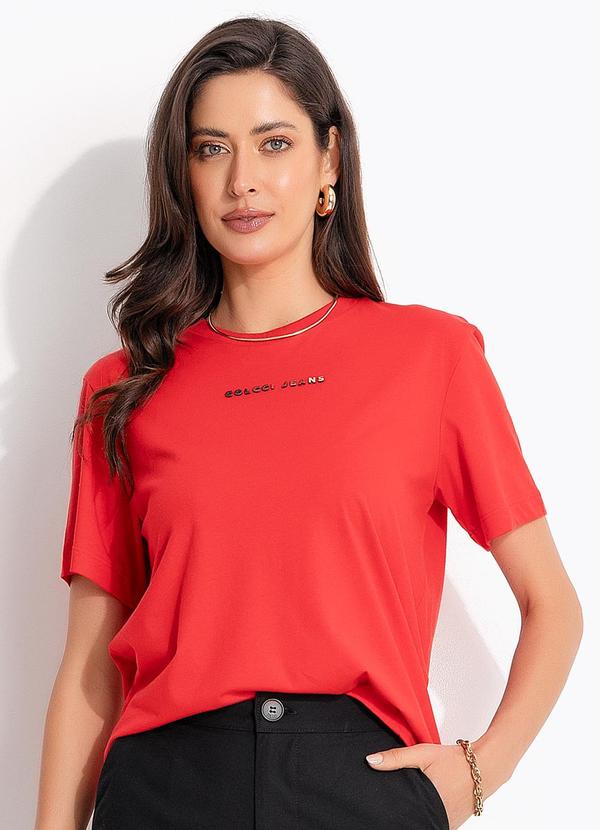 Colcci Jeans - Camiseta Vermelho