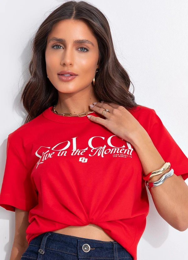 Colcci - Camiseta Vermelho 10