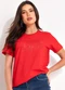 Colcci - Camiseta Off White - variação: Vermelho