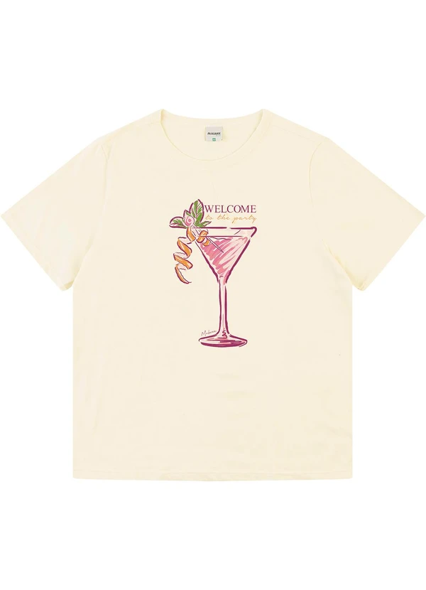 Malwee - Camiseta Welcome To The Party Off White 3