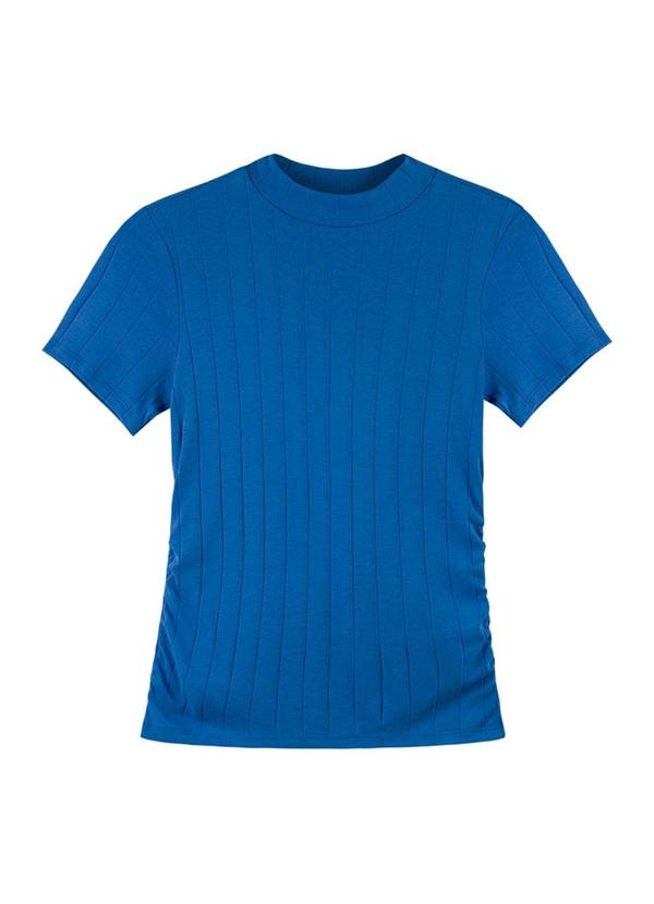 Rezzato - Cropped com Franzido Adulto Feminino Azul