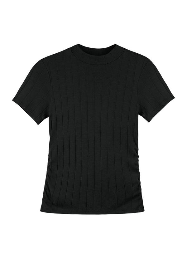 Rezzato - Cropped com Franzido Adulto Feminino Preto