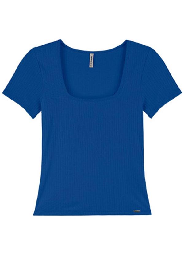 Rezzato - Cropped em Ribana Summer Vibration Adulto Azul