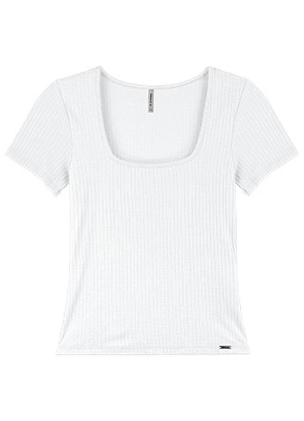 Rezzato - Cropped em Ribana Summer Vibration Adulto Branco