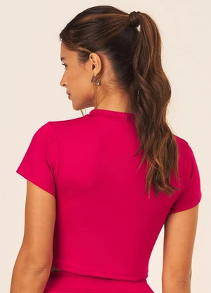 Vouq - Cropped Fit-Tech Goes com Manga Magenta - VOUQ