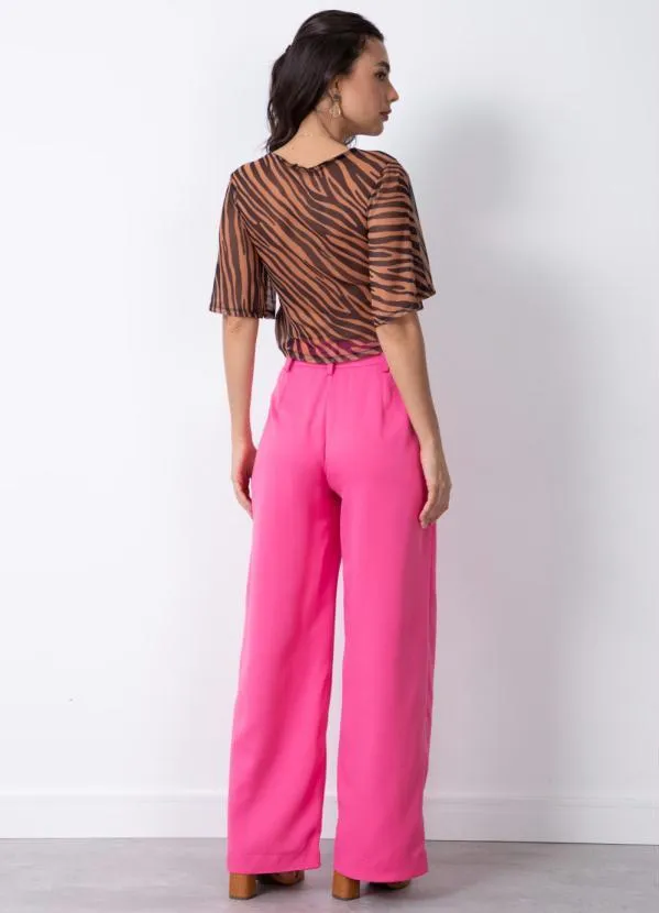 Quintess - Cropped Tigre com Decote em V Drapeado 5