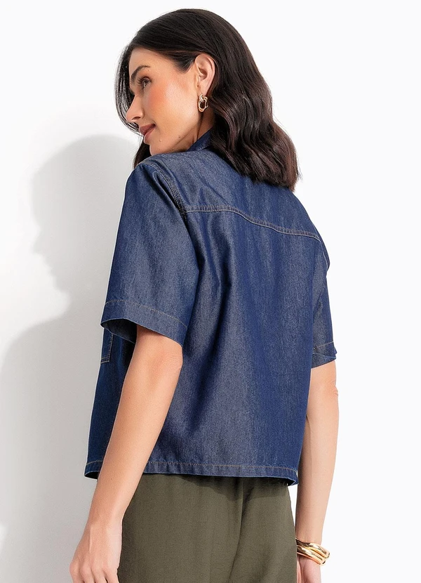 Quintess - Jaqueta Azul Escuro em Jeans 2