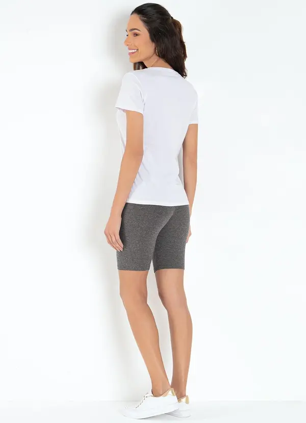 Basicamente - Kit 3 Blusas Multicores em Malha de Algodão 11