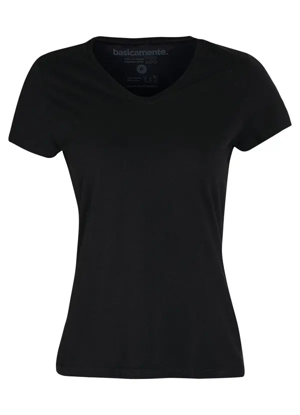 Basicamente - Kit 3 Blusas Multicores em Malha de Algodão 13