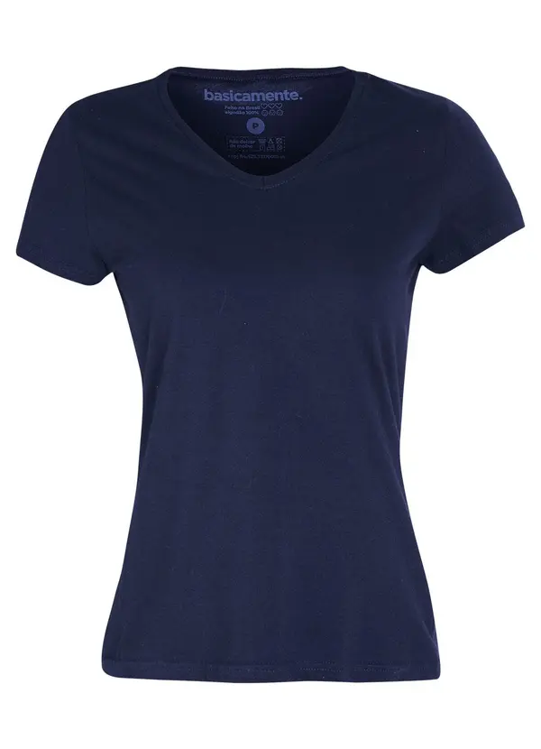 Basicamente - Kit 3 Blusas Multicores em Malha de Algodão 15