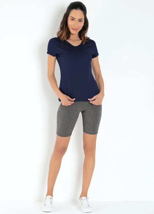 Basicamente - Kit 3 Blusas Multicores em Malha de Algodão 9