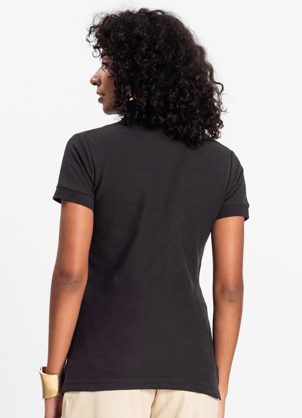 Select - Polo Feminina Piquet Básica Preto 2
