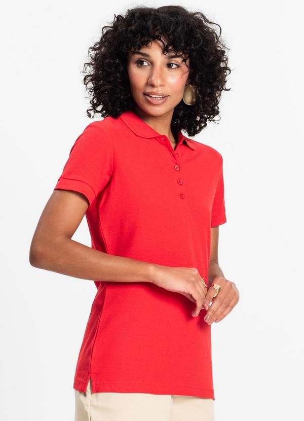 Select - Polo Feminina Piquet Básica Vermelho 1