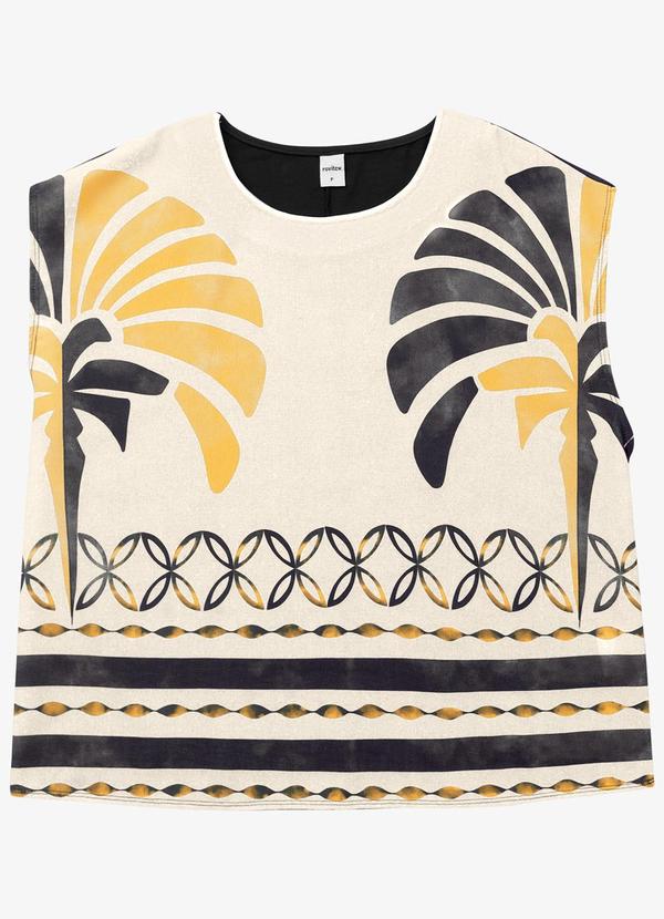 Rovitex - Regata Ampla com Estampa Preto 5