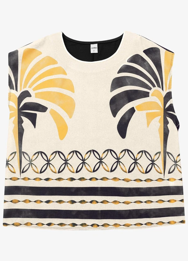 Rovitex - Regata Ampla com Estampa Preto 5