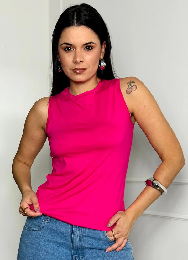 Doce Tom - Regata Básica em Malha Pink