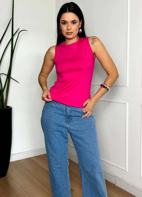 Doce Tom - Regata Básica em Malha Pink 2