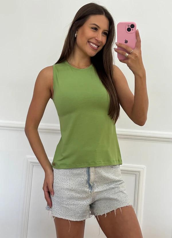 Doce Tom - Regata Básica em Malha Verde 2