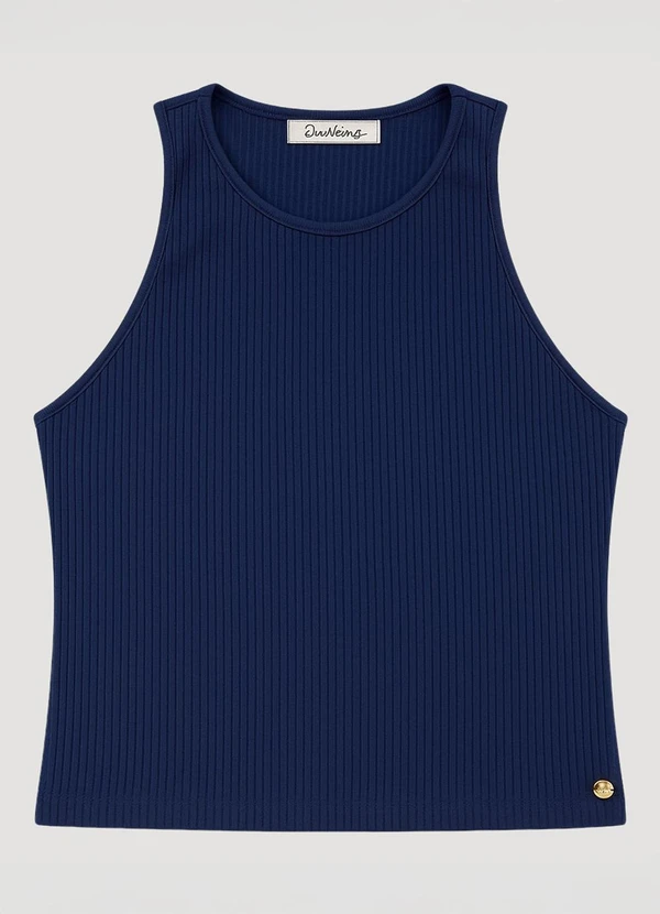 Doce Tom - Regata Canelada Básica Marinho