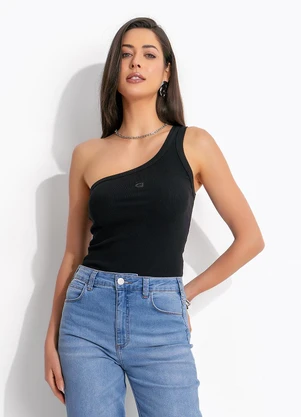 Colcci Jeans - Regata Canelada Cj Preto - COLCCI JEANS