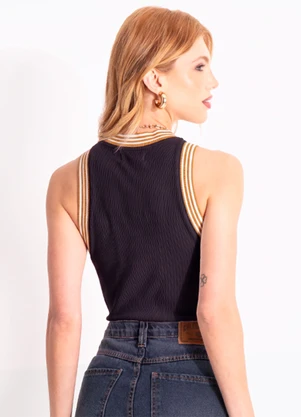 Colcci - Regata Canelada Preto - COLCCI