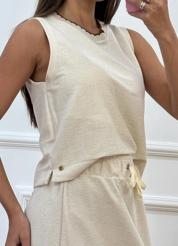 Doce Tom - Regata Feminina  Casual Confortável Malha Soltinha 2