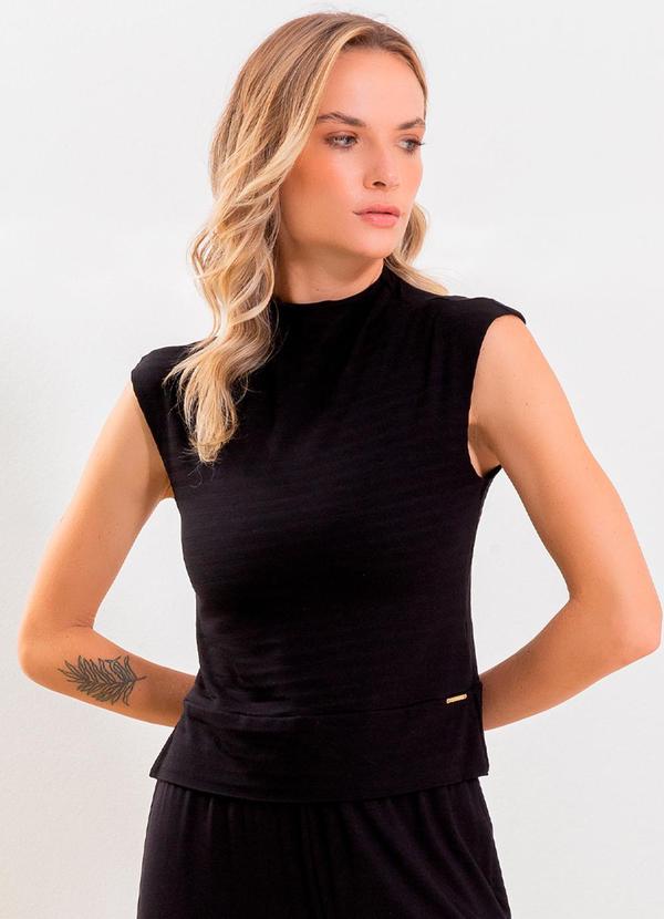 Cativa - Regata Feminina com Gola Alta Preto
