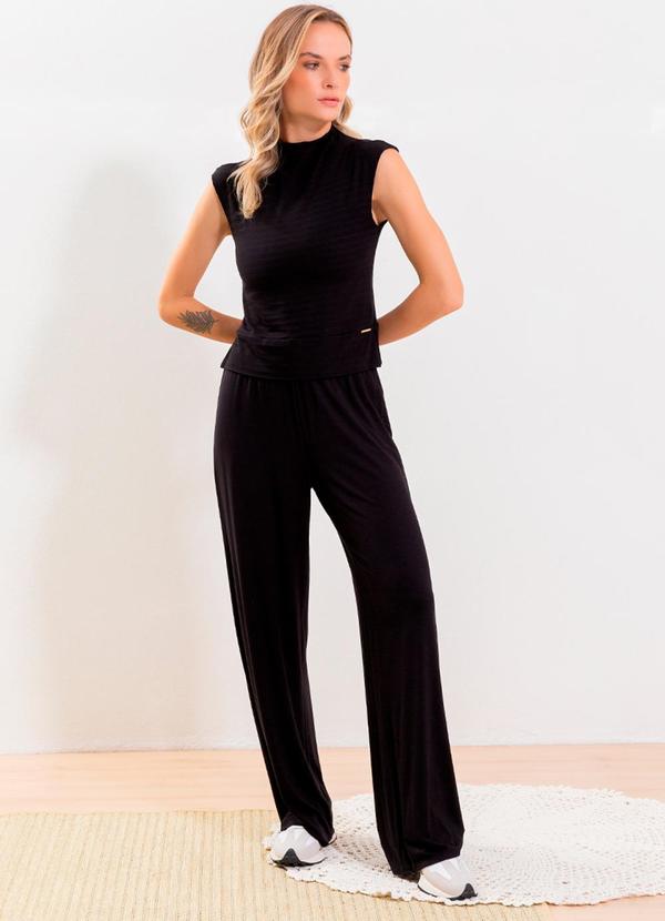 Cativa - Regata Feminina com Gola Alta Preto 3