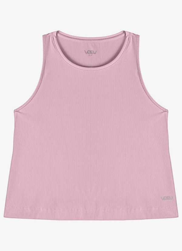 Veev - Regata Feminina em Poliamida Canelada Roxo