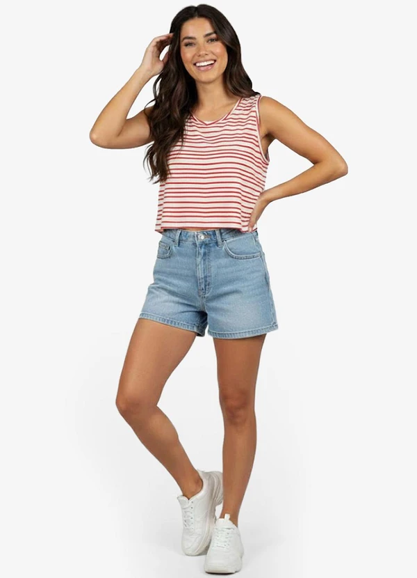 Infinita Cor - Regata Feminina Estampada Vermelho 3