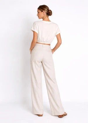 Infinita Cor - Regata Feminina Molecotton Viscose Light  Bege - INFINITA COR