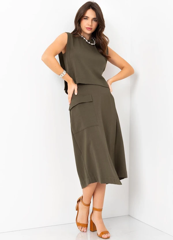 Mob - Regata Malha Detalhe Laterais Verde 11