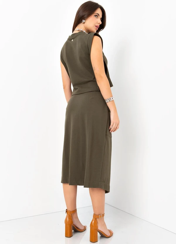 Mob - Regata Malha Detalhe Laterais Verde 4