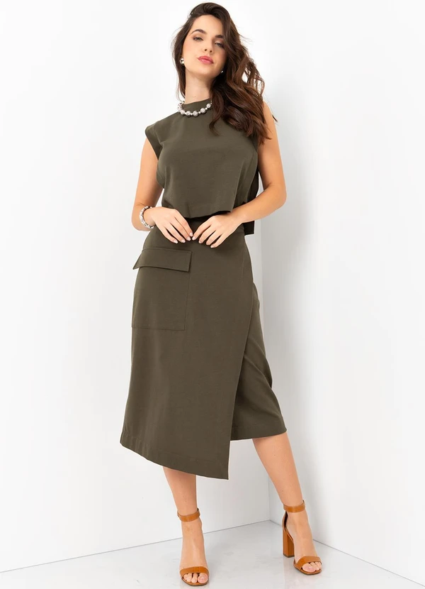 Mob - Regata Malha Detalhe Laterais Verde 6