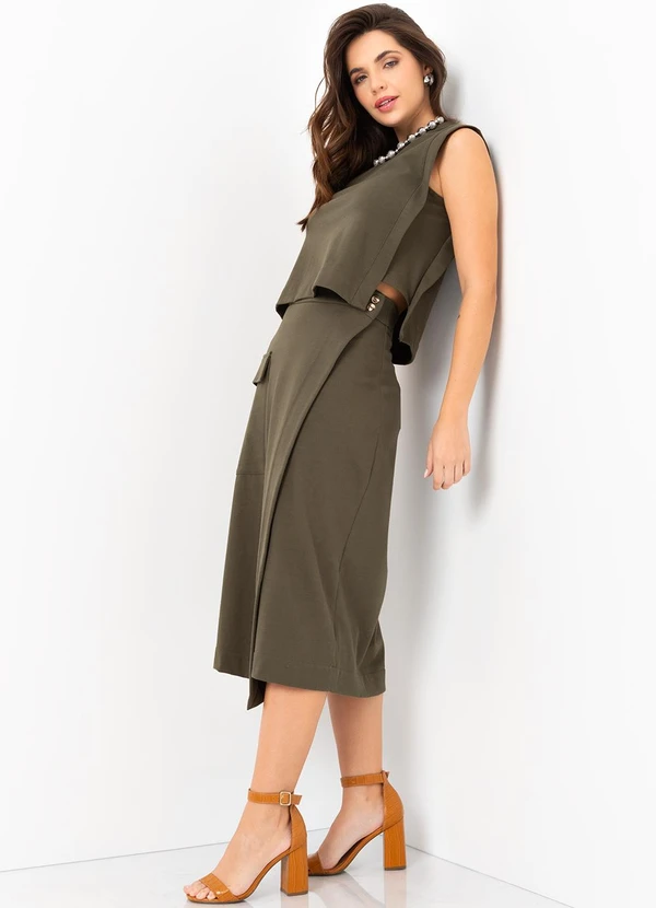 Mob - Regata Malha Detalhe Laterais Verde 7