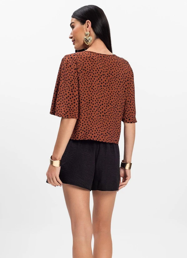 Rovitex - Short Saia Curto com Fenda Berry & Co Preto 4