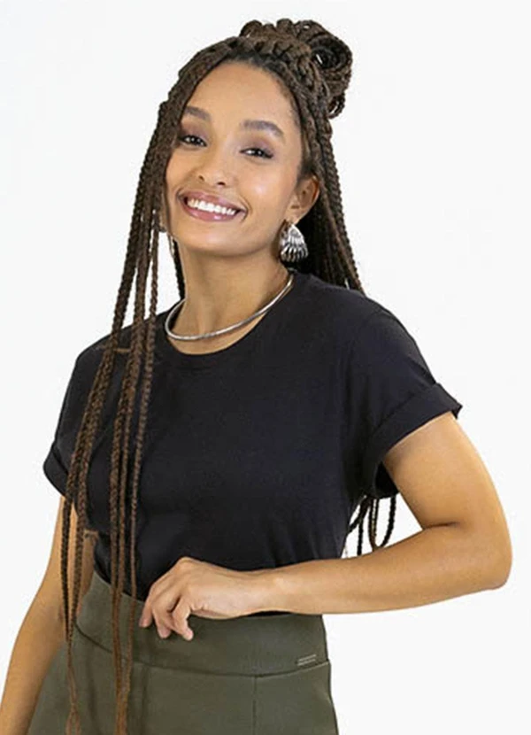 Soft Bonni - T-Shirt Adulto em Meia Malha Preto