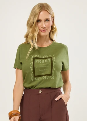Naguchi - T-Shirt Animal Print Verde Cacto - NAGUCHI