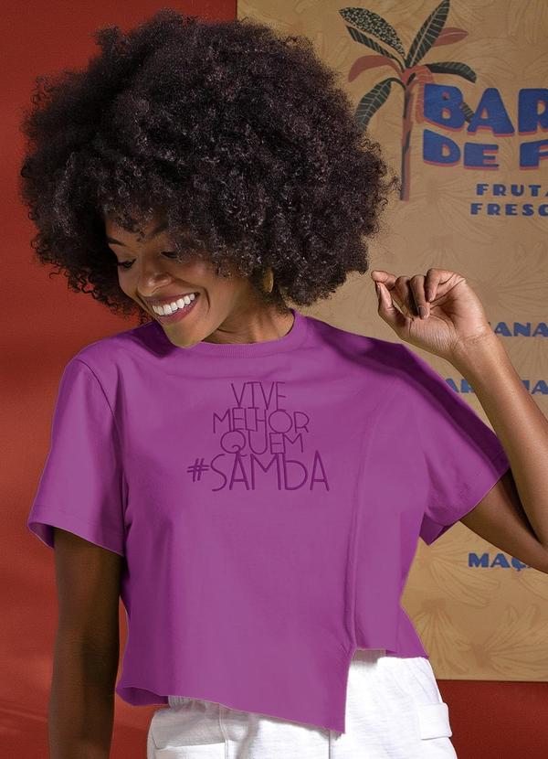 Use Modo - T Shirt Assimetrico Samba Roxo