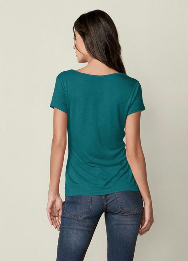 bonprix - T-Shirt Básica Azul Pétroleo 2