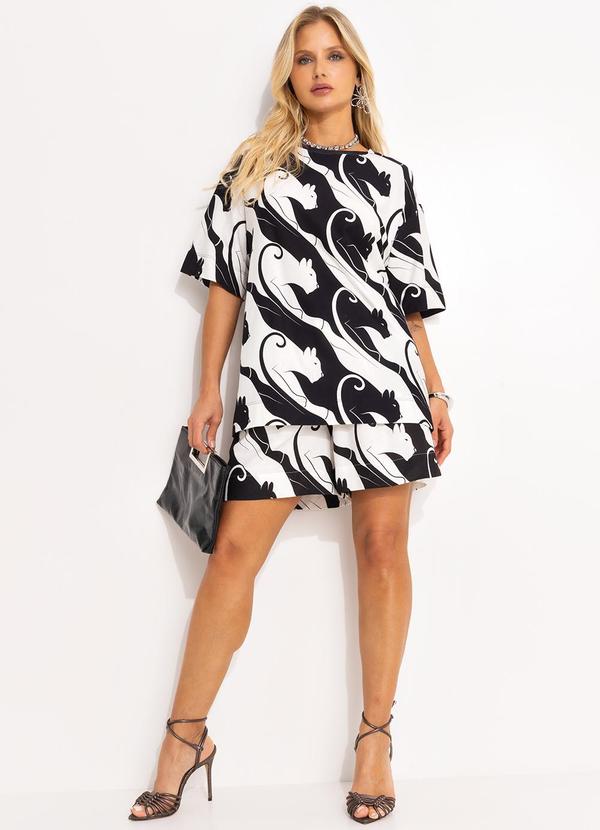 Farm - T-Shirt Básica Panteras Preto 7