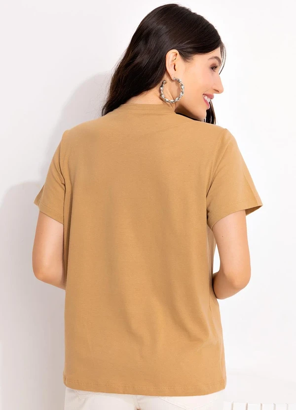 Disney - T-Shirt Caramelo em Malha de Algodão Penteado 2