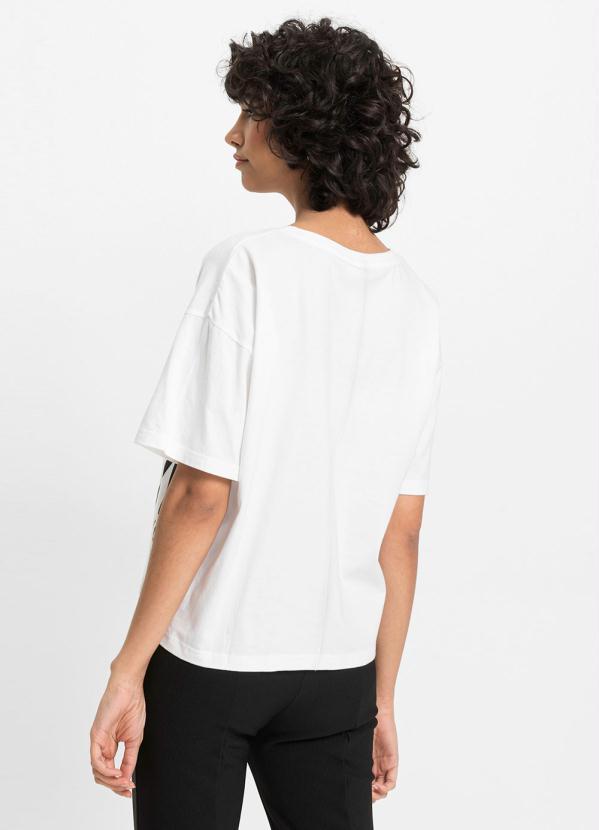 Outlet - T-Shirt com Estampa Branca 4