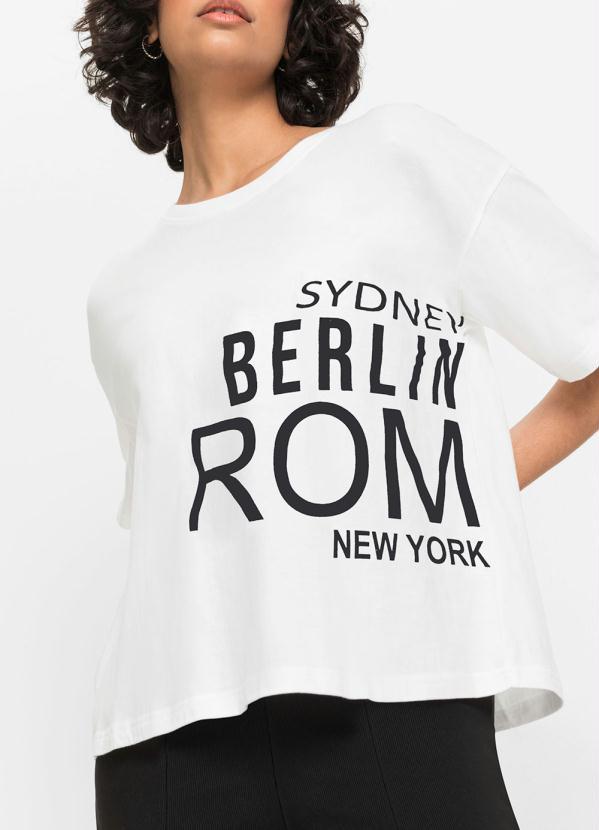 Outlet - T-Shirt com Estampa Branca 3