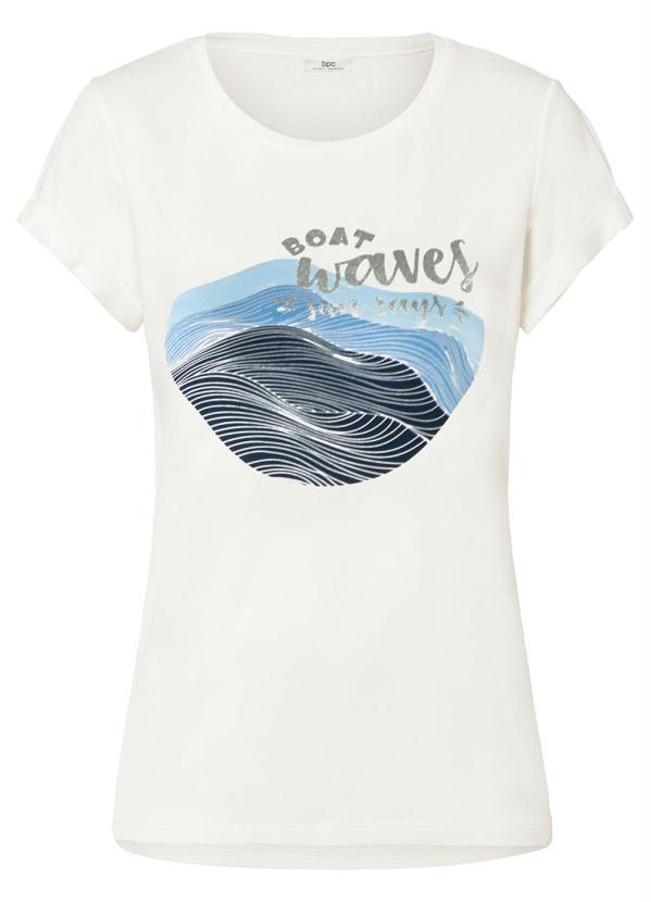 Queima Estoque - T-Shirt com Estampa Mar Branca 5