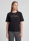 Infinita Cor - T-Shirt Cropped Feminina com Estampa Preto - variação: Preto