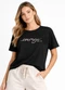 Infinita Cor - T-Shirt Cropped Feminina com Estampa Preto - variação: Preto