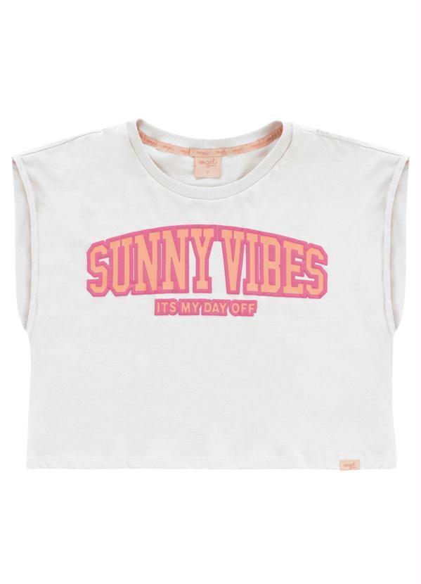 Angel - T-Shirt Cropped Vibes Branco