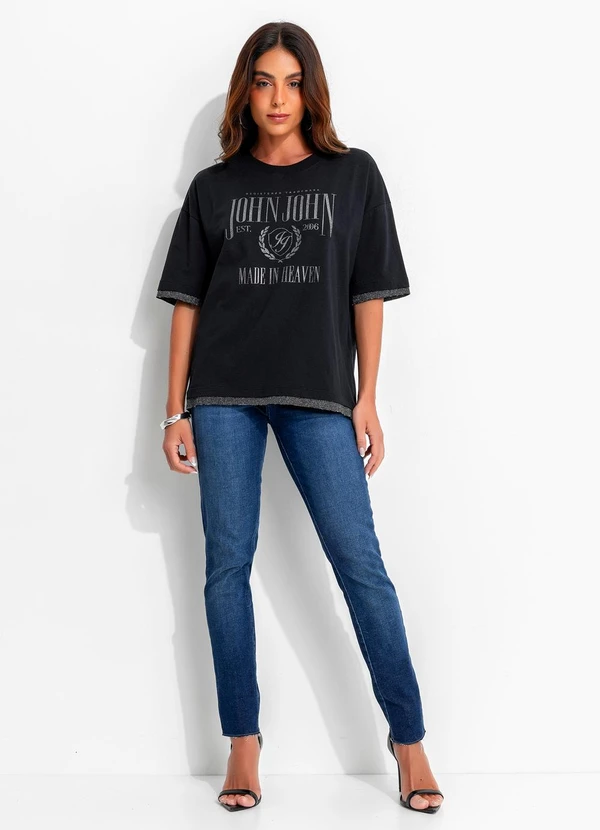 John John - T-Shirt Double Shine Jj Preto 3