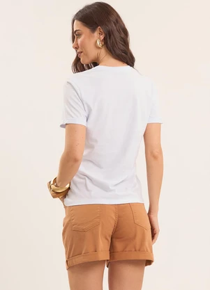 Doce Trama - T-Shirt em Meia Malha Branco - DOCE TRAMA